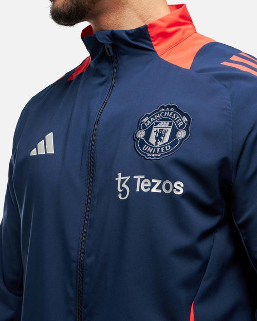 Manchester United 2024/2025 Training Jacket - Blue/Orange - Footkorner