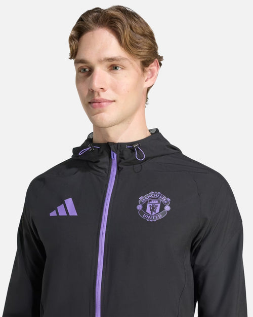 Veste de survêtement Manchester United 2025/2026 - Noir/Violet - Footkorner
