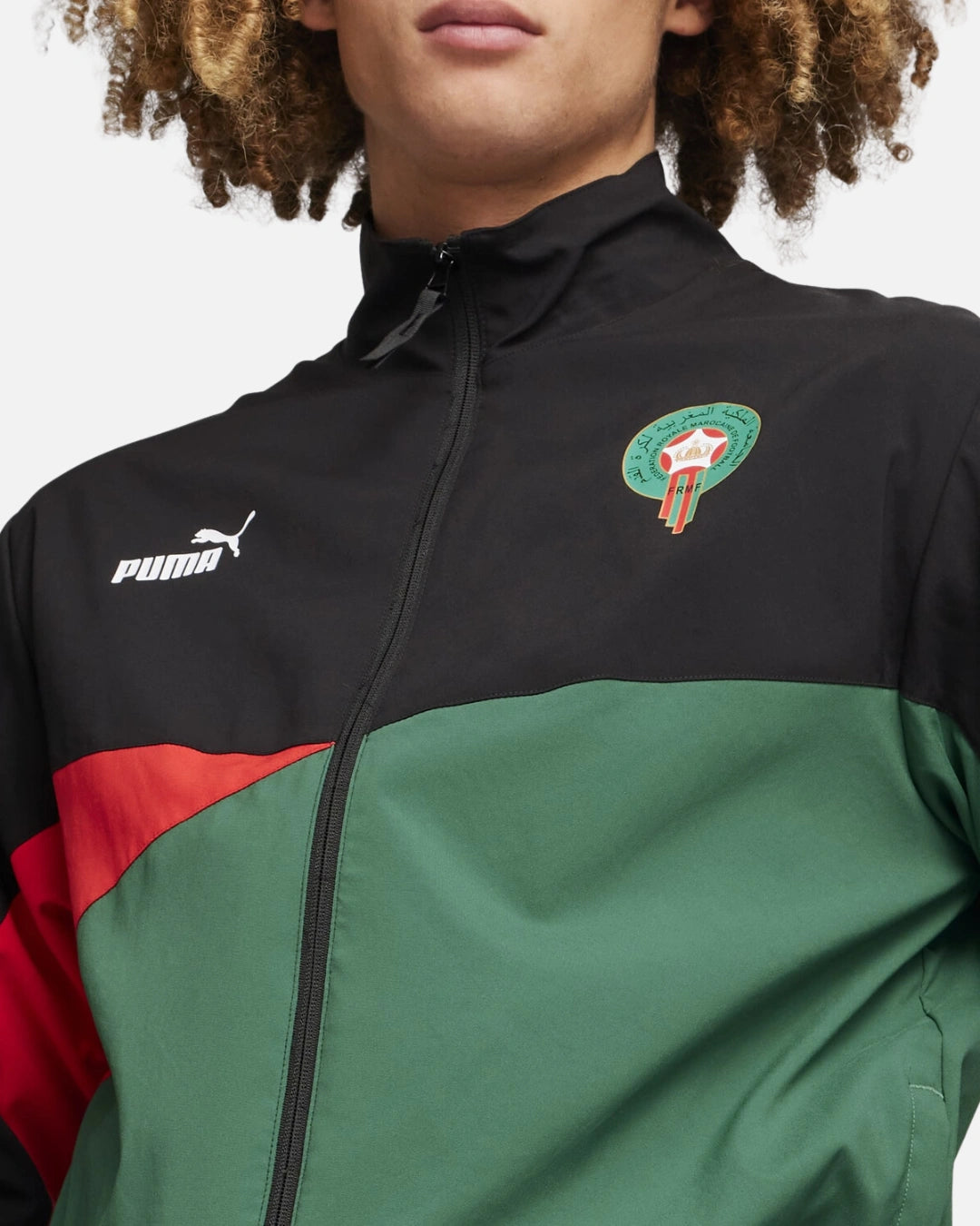 FootkornerVeste de survêtement Maroc 2024 - Noir/Rouge/Vert