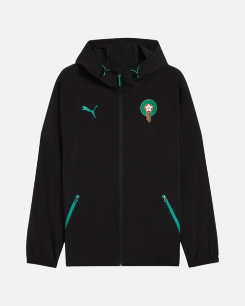 Veste de survêtement Maroc PowerTrain Woven - Noir/Vert - Footkorner