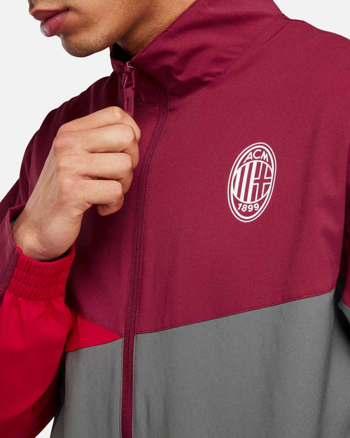 Veste de survêtement Milan AC - Rouge/Gris - Footkorner
