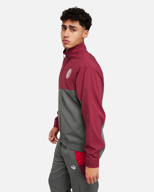 Veste de survêtement Milan AC - Rouge/Gris - Footkorner