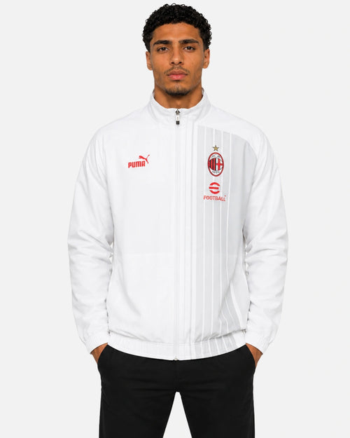 Milan AC Trainingsjacke - Weiß/Grau/Rot - Footkorner
