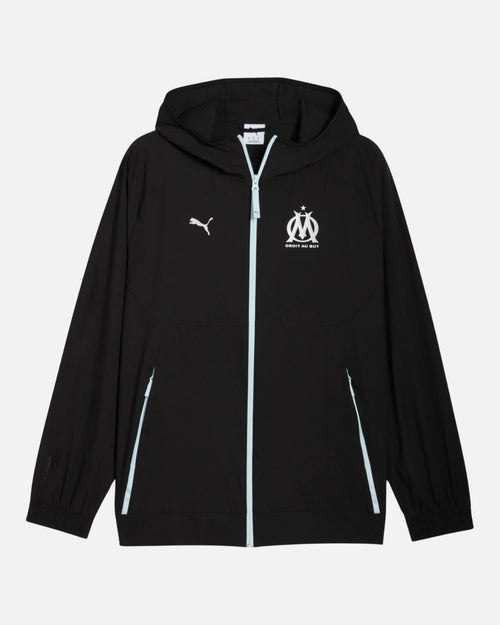 Veste de survêtement Olympique de Marseille 2025/2026 - Noir - Footkorner