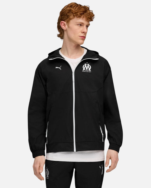Veste de survêtement Olympique de Marseille 2025/2026 - Noir - Footkorner