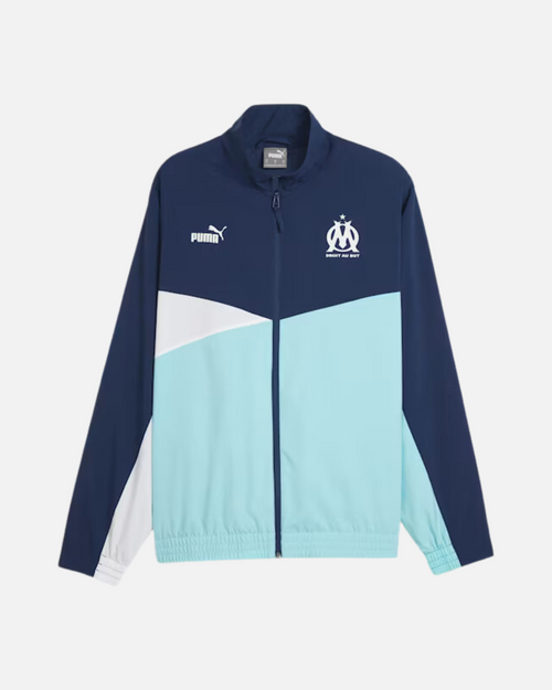 Veste de survêtement OM - Bleu/Blanc - Footkorner