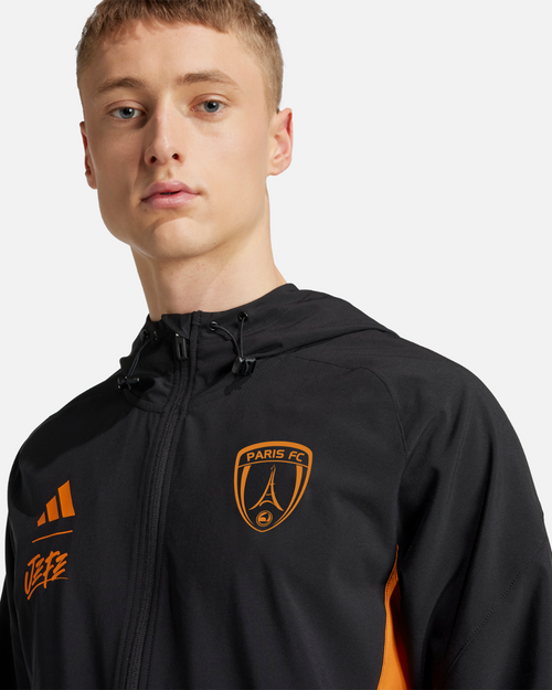Chaqueta de chándal Paris FC x Jefe - Negro/Naranja - Footkorner