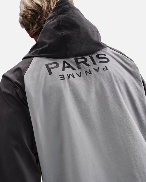PSG Tech Gewebte Windrunner Trainingsjacke 2025/2026 - Grau/Schwarz - Footkorner