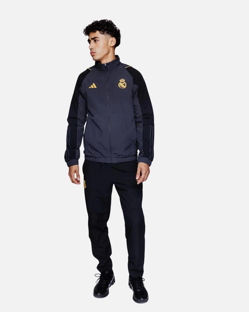 Giacca da allenamento Real Madrid 2023/2024 - Grigio/Nero/Oro - Footkorner