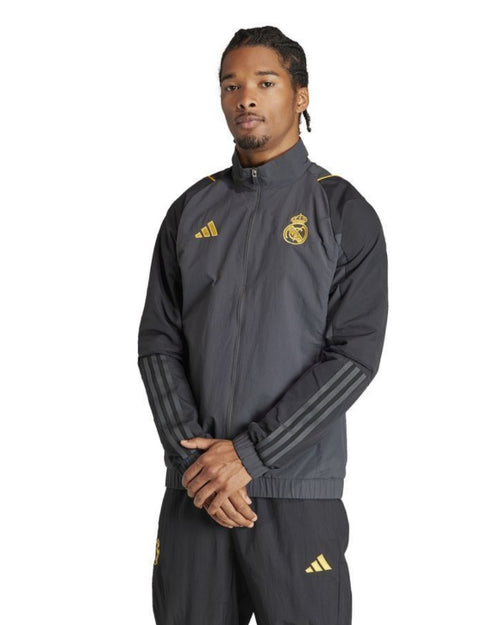 Veste de survêtement Real Madrid 2023/2024 - Gris/Noir/Doré - Footkorner