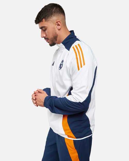 Veste de survêtement Real Madrid 2024/2025 - Blanc/Bleu/Jaune - Footkorner