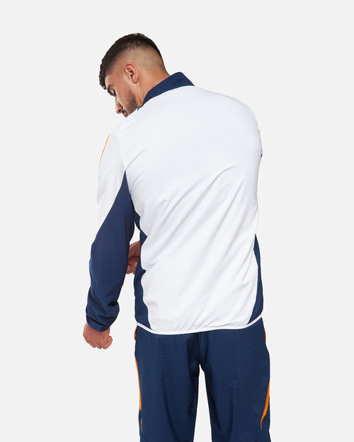 Veste de survêtement Real Madrid 2024/2025 - Blanc/Bleu/Jaune - Footkorner