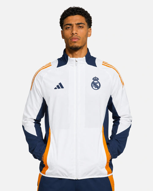Veste de survêtement Real Madrid 2024/2025 - Blanc/Bleu/Orange - Footkorner