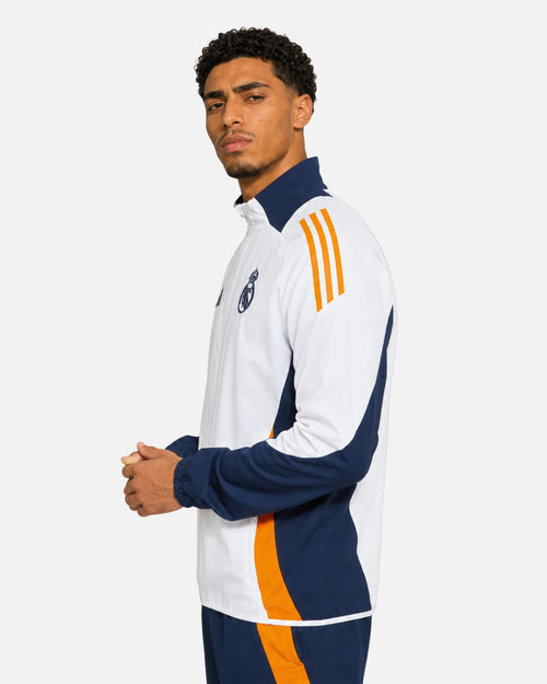 Veste de survêtement Real Madrid 2024/2025 - Blanc/Bleu/Orange - Footkorner