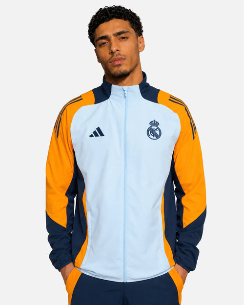 Veste de survêtement Real Madrid 2024/2025 - Bleu/Jaune - Footkorner