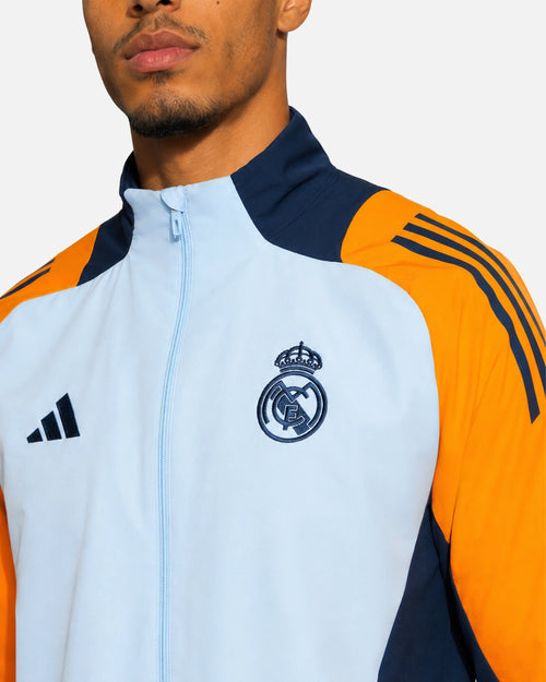 Veste de survêtement Real Madrid 2024/2025 - Bleu/Jaune - Footkorner
