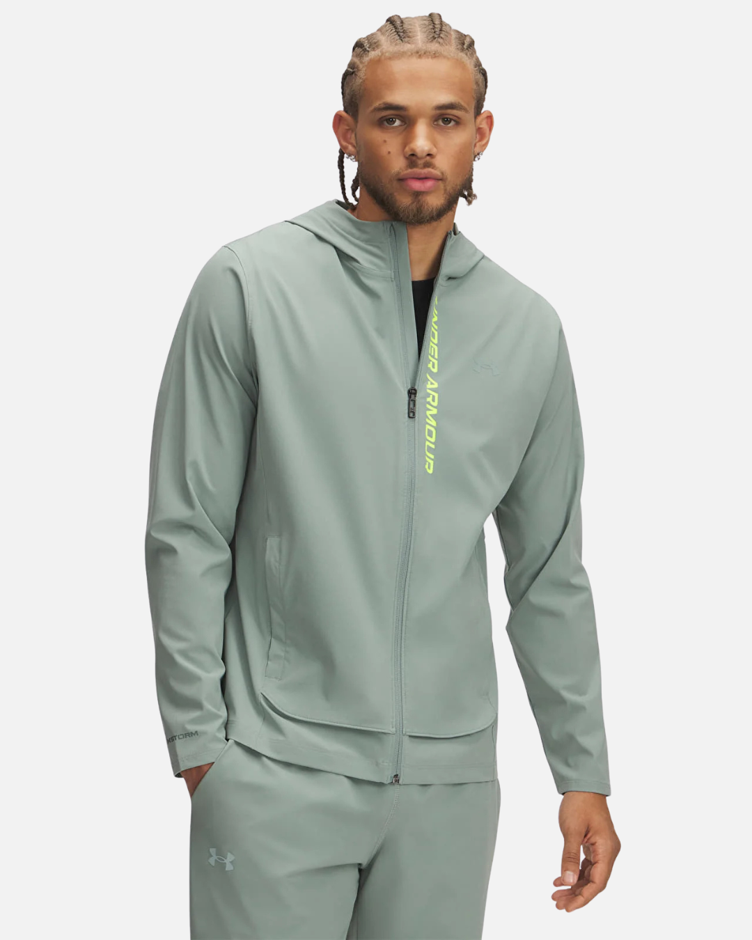 FootkornerTrainingsjacke Under Armour Running Outrun The Storm – Grün