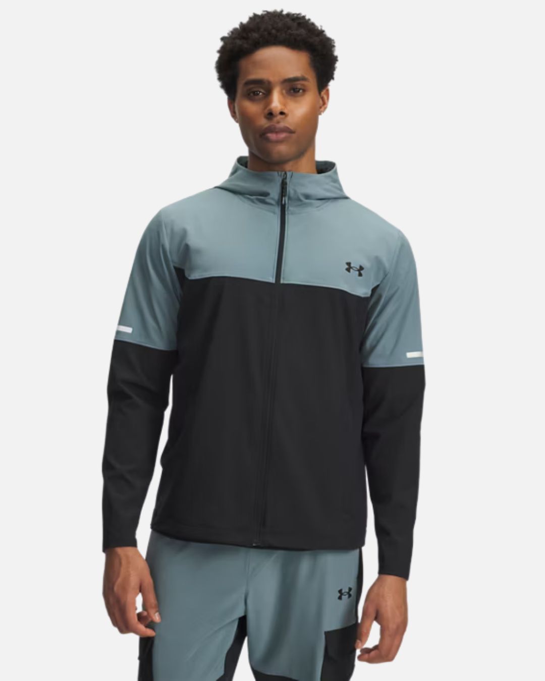 Veste de survêtement Under Armour Running Tech Utility Woven - Noir/Vert