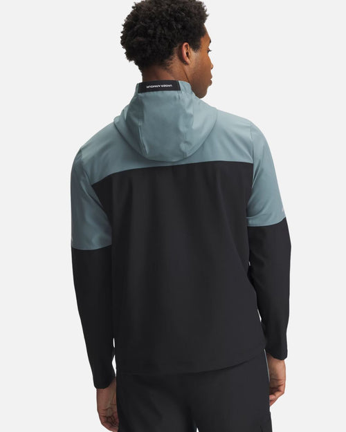 Veste de survêtement Under Armour Running Tech Utility Woven - Noir/Vert - Footkorner