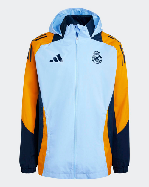 Veste Coupe-Vent Real Madrid 2024/2025 - Bleu/Jaune - Footkorner
