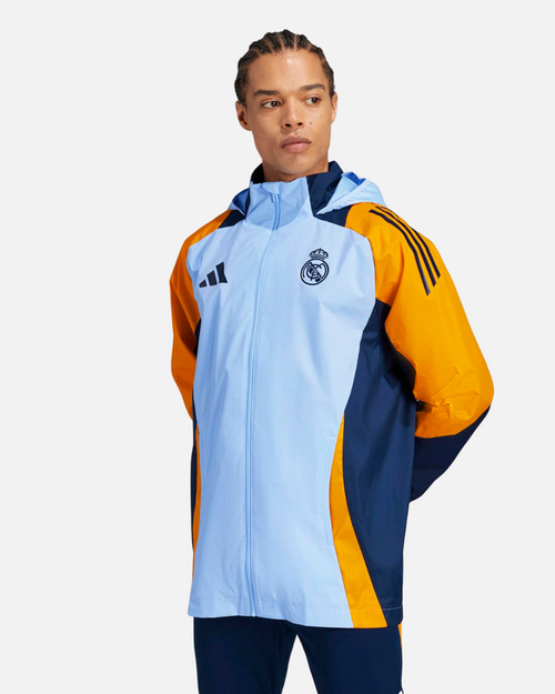 Veste Coupe-Vent Real Madrid 2024/2025 - Bleu/Jaune - Footkorner