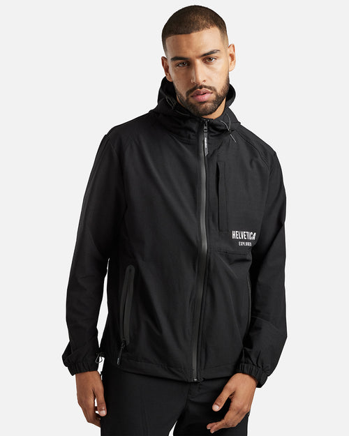 Helvetica Manday Training Jacket - Black - Footkorner
