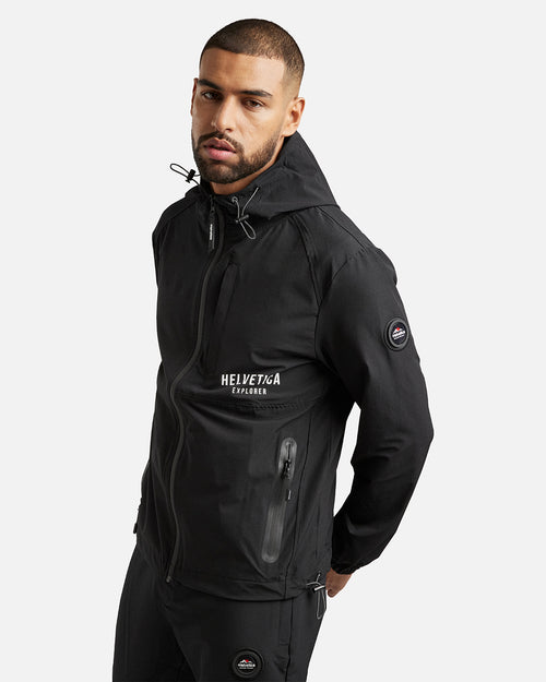 Helvetica Manday Training Jacket - Black - Footkorner