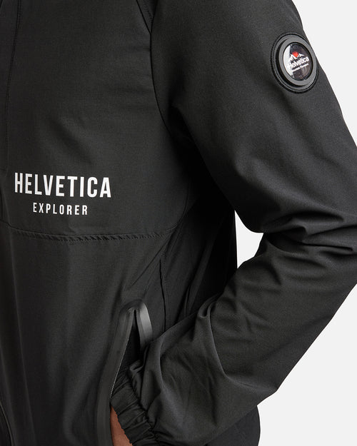 Helvetica Manday Training Jacket - Black - Footkorner