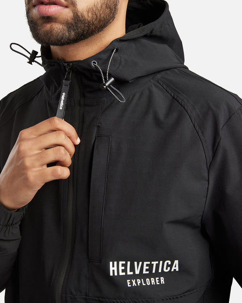 Helvetica Manday Training Jacket - Black - Footkorner