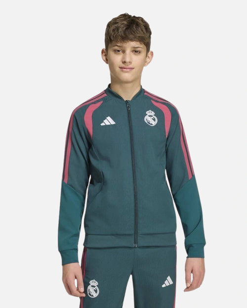 Real Madrid Junior Trainingsjacke – Grün/Rosa - Footkorner