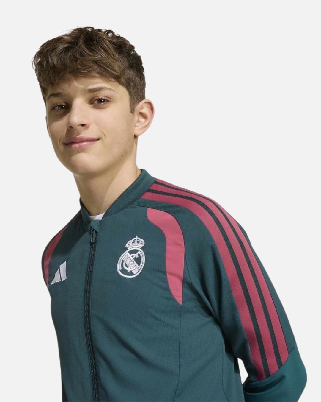 FootkornerReal Madrid Junior Trainingsjacke – Grün/Rosa