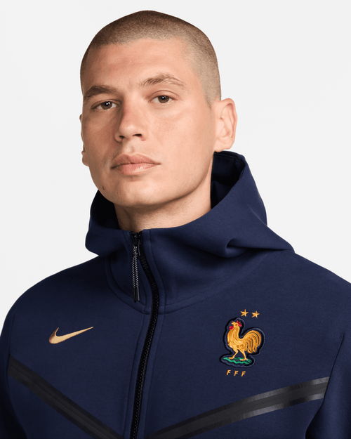 Französische Team Tech Fleecejacke 2024/2025 – Blau/Gold - Footkorner