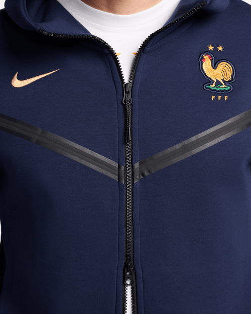 Französische Team Tech Fleecejacke 2024/2025 – Blau/Gold - Footkorner