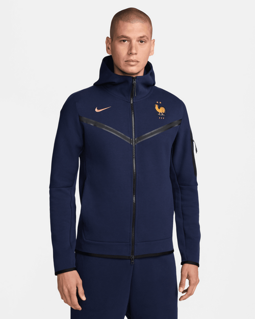 Französische Team Tech Fleecejacke 2024/2025 – Blau/Gold - Footkorner