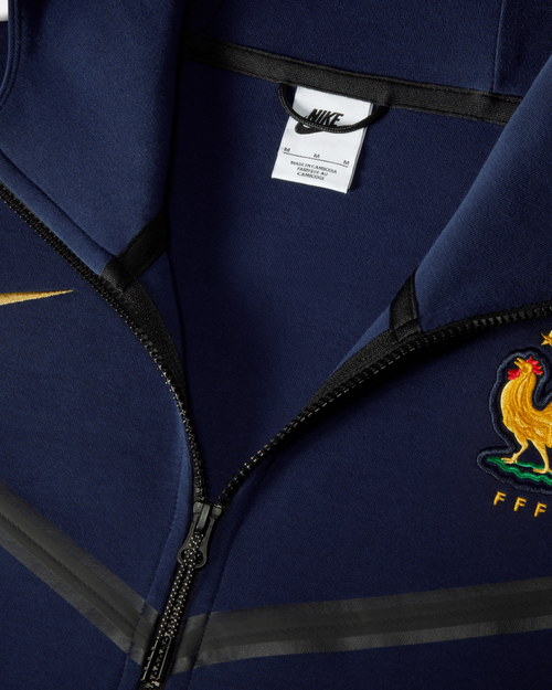 Französische Team Tech Fleecejacke 2024/2025 – Blau/Gold - Footkorner