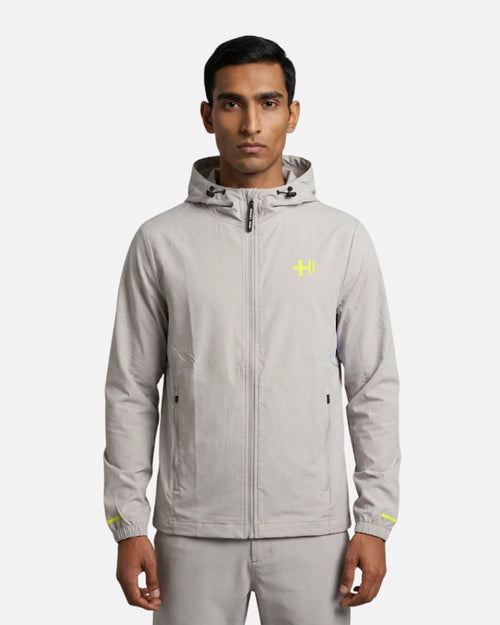 Helvetica Bolt Woven Jacke - Grau/Blau - Footkorner