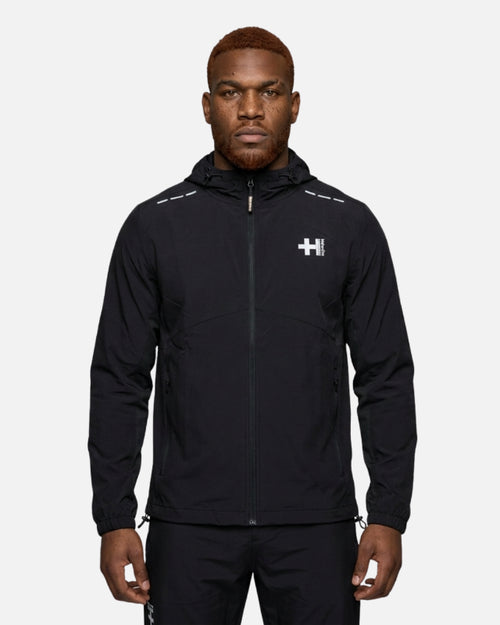 Jacke Helvetica Bolt Woven - Schwarz/Weiß - Footkorner