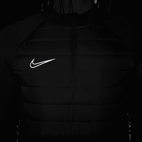 Camiseta con cremallera de 1/4 Nike Academy Winter Warrior - Negro/Amarillo - Footkorner