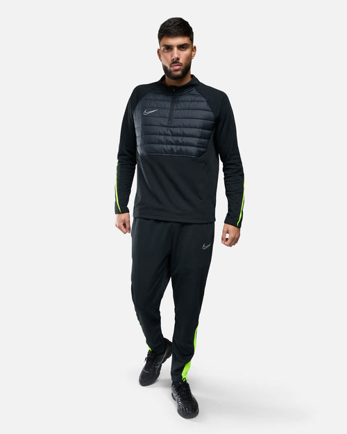 Camiseta con cremallera de 1/4 Nike Academy Winter Warrior - Negro/Amarillo - Footkorner