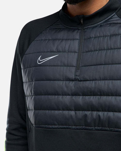 Camiseta con cremallera de 1/4 Nike Academy Winter Warrior - Negro/Amarillo - Footkorner