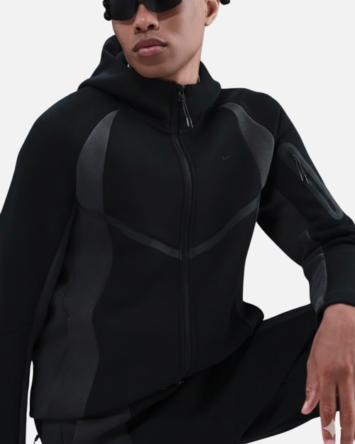 Chaqueta Nike Windrunner de forro polar técnico - Negro/Gris - Footkorner