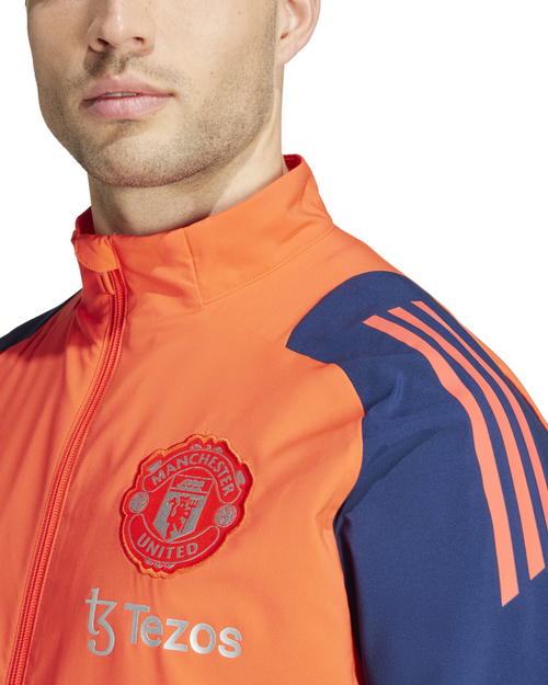 Veste de survêtement Manchester United 2024/2025 - Orange/Bleu - Footkorner