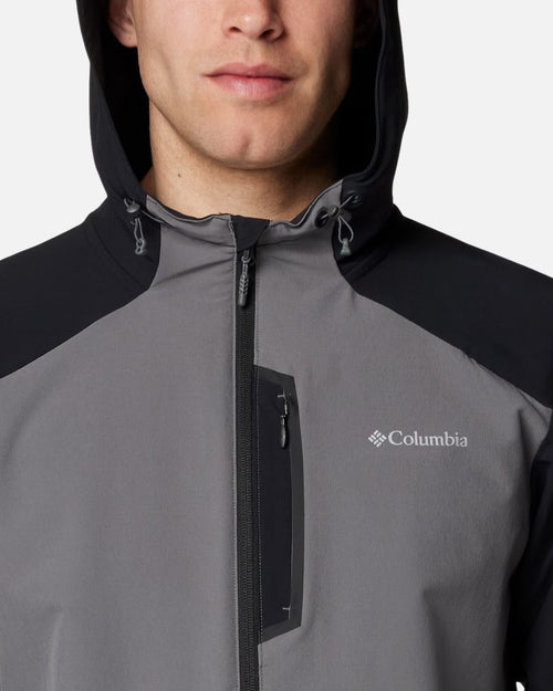 Veste Softshell à Capuche Columbia Tech - Gris/Noir - Footkorner