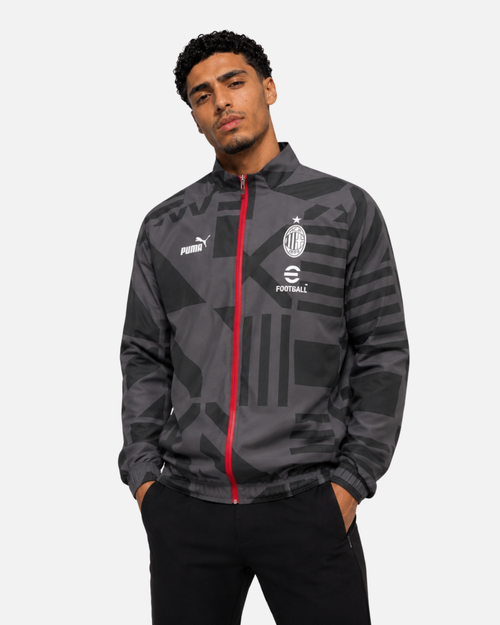 Joggingjacke AC Mailand - Schwarz/Grau/Rot - Footkorner