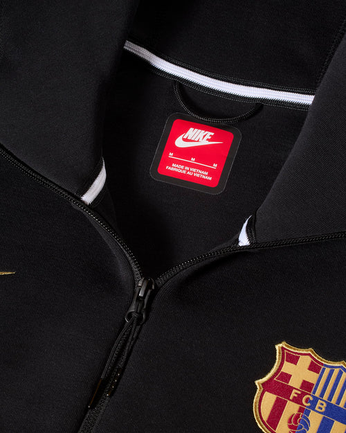 FC Barcelona 2024/2025 Tech Fleece Jacke – Schwarz/Gold - Footkorner