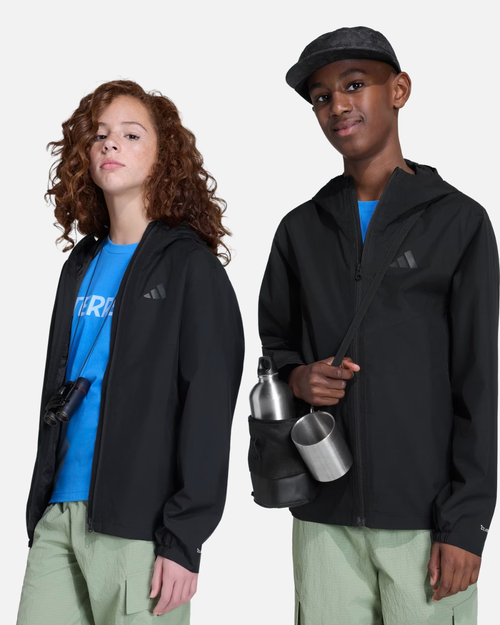 Terrex Multi CLIMAPROOF 2-Lagen-Jacke für Kinder - Schwarz - Footkorner