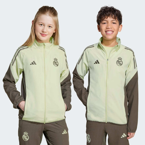 Veste d'entraînement Real Madrid Junior 2025/2026 - Vert/Kaki - Footkorner