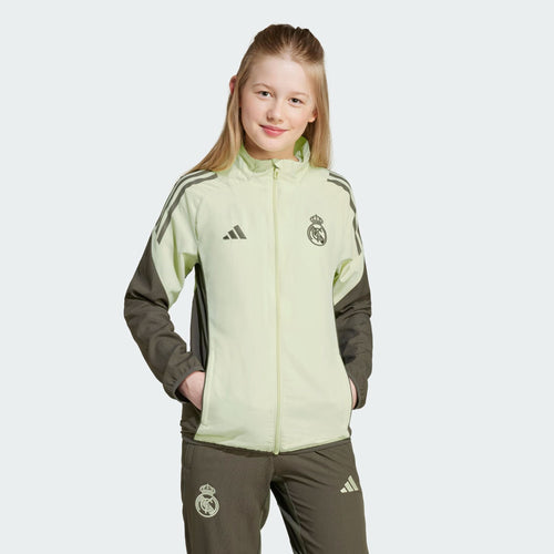 Veste d'entraînement Real Madrid Junior 2025/2026 - Vert/Kaki - Footkorner