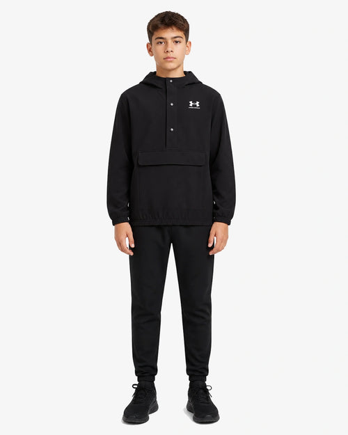 Anorak Under Armour Running Icon Junior  - Noir/Blanc - Footkorner