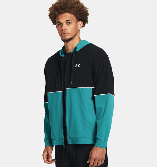 Veste Under Armour Zone Woven - Noir/Bleu - Footkorner